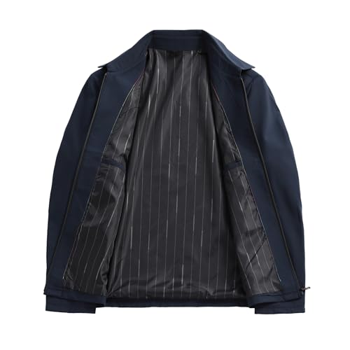 Allthemen Bomber Jacket Homme Zip Blouson Transition Col Revers Veste – vue 3