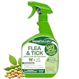 GoneNaturally Flea and Tick Spray for Cats & Home – Scentless Plant-Based Cat Flea Spray with No Essential...