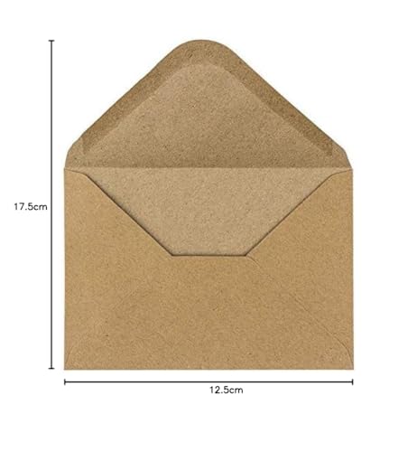 Ideen mit Herz Kraftpapier Umschläge, 100 Stück | hohe Qualität: 110 g/m² | Brief-Umschlag, Kuvert, Briefkuvert, Briefhülle für Grußkarten, Einladung, Geburtstagskarten (DIN B6 | 12,5 x 17,5 cm)