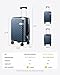 LUGGEX Luggage with Spinner Wheels, Polycarbonate Expandable Hard Shell Suitcase, Carry On 20 Inch, Black