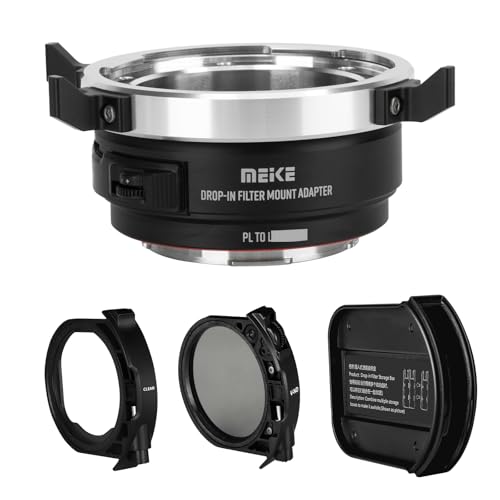 Meike MK-PLTL-C Manual Focus Lens Adapter Converter with Drop-in Variable ND and UV Filters for ARRI PL Cine Lenses to L Cameras S1H S1 S5 S1R FP