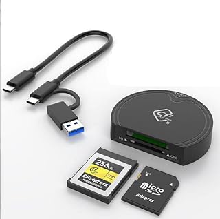 Sintech CFexpress/SD Card Reader,USB 3.1 Gen 2 10Gbps CFexpress B Card Reader,USB 3.0 UHS-II SD SDXC Memory Card Adapter