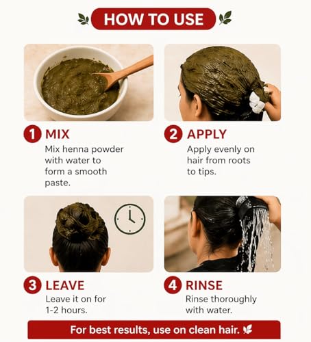 Image of Natural Henna for Hair | Lawsonia Inermis Leaf | Herbal Hair Color for Brown & Red Tones | No Ammonia Chemical Free Hair Dye - 100g