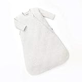 GUNAMUNA Unisex Baby Long Sleeve Wearable Sleep Bag, Bamboo-Rayon Premium Duvet Sack, 2.6 TOG, Heath