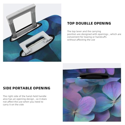 Fresh Dusty Pink Hydrangeas Elastic Travel Luggage Covers Dustproof Scratch-Resistant Suitcase Protector Fit 22-24 Inch3