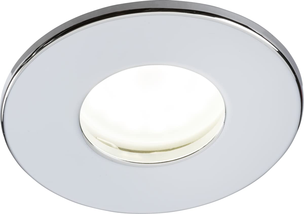 Knightsbridge Chrome 230V Ip65 Fixed Gu10 Fire-Rated Downlight