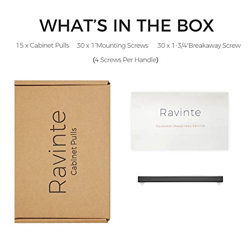 Ravinte 15 Pack Solid 5 Inch Kitchen Square Cabinet Handles Matte Black Pulls Drawer Pulls Kitchen Cabinet Hardware Flat Black Handles by Ravinte - Image 7