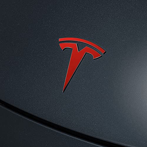 Image of IPG Compatible with Model Y Decal (8 Logo Set) Stickers Set Personalize Your Vehicle (Red Pearl)