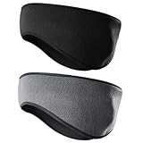 [YFFSFDC] イヤーウォーマー ヘッドバンド 耳あて2個セット 耳当てメンズ レディース イヤーマフラー 伸縮性 軽量 防寒 防風 髪留め 自転車 ランニング 装備 日常用品 (黒+灰色)