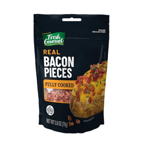 Fresh Gourmet Real Bacon Pieces | Smoky & Savory |Fully