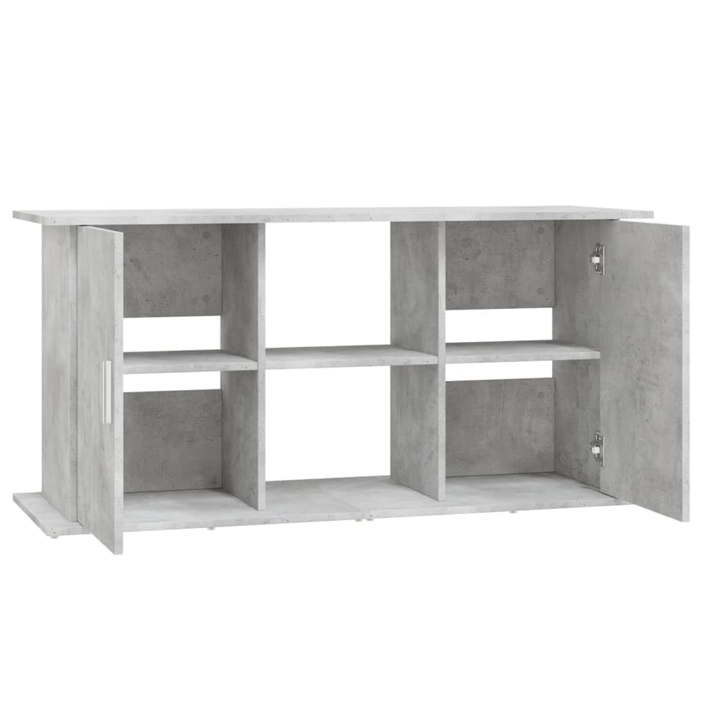 Soporte para acuario, color gris hormigón, material de madera, 121 x 41 x 58 cm, armario inferior estable con espacio de almacenamiento y cajón como estante, muebles, zócalo para peceras