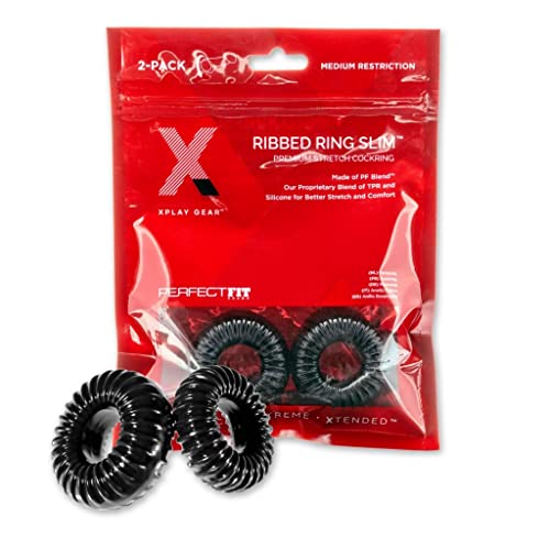 Xplay PF Blend Premium Stretch Ribbed Ring 2-pack - Black
