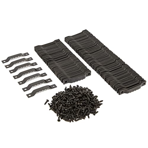 Consejos y reviews para comprar Clavos y tornillos - los más vendidos. 35 Sawtooth - Juego de 200 perchas para colgar marcos de fotos para decoración, gancho de pared con doble agujero con tornillos - 1,6 pulgadas, color negro