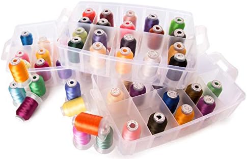 60 Spools Polyester Embroidery Machine Thread & Storage Container