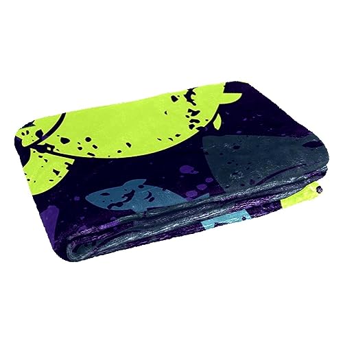 Couverture requins et poissons imprimés cadeau original pour lit - 3