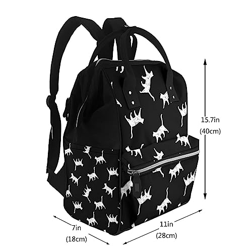 Sac à dos ordinateur portable animaux mignons et chat blanc