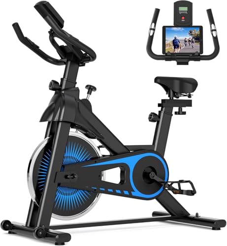 Image of NAYSAYE Exercise Bike, Adjustable Stationary Bikes with Smartphone Mount, Professional Exercise Bike with Digital Pulse Display for Home and Office