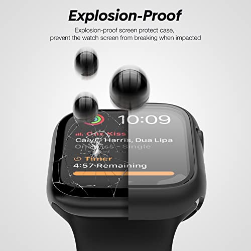 Yolovie (2 in 1 Waterproof Compatible for Apple Watch Screen Protector Case Series 9/8/7 41mm Accessories - Image 4
