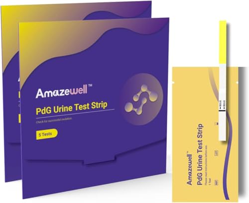 PdG Test Strips,Track Ovulation Insights with Progesterone Urine Tests – Home Fertility Test for Women - PdG (Pregnanediol Glucuronide) 5 Count Progesterone Test Strips
