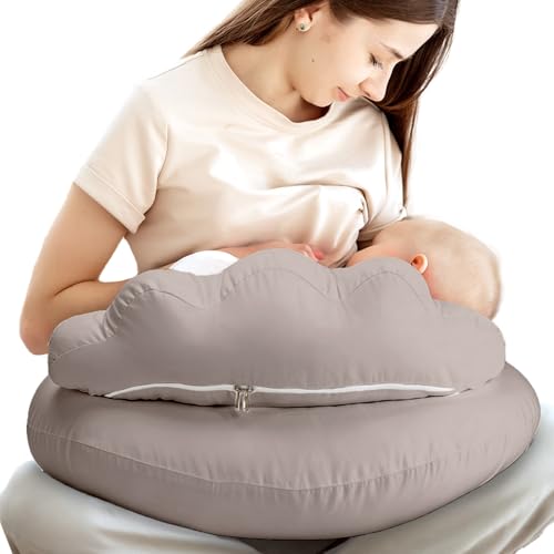 Image of PILLANI Nursing Pillow, Breastfeeding Pillows for Enhanced Safety & Comfort for Mom & Baby, Removable Cotton Cover, Adjustable Waist Strap, Breastfeeding Essentials, Baby Registry Search