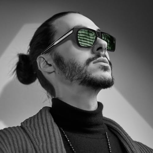 DUCO Retro Square Sunglasses for Men Women Trend Polarized Mens Womens Shades UV protection Sun Glsses DC23482