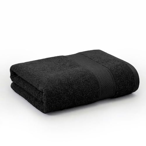 Trident 100% Cotton Bath Towel 70x140cm Black 1 Pieces - Image 2