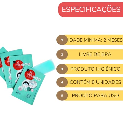 Kit 8 Sai Mosquito Repelente e 8 Compressa Alivio Xô Febre