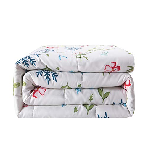 Shatex King Comforter 3 Piece King Size Bed Comforter Set Bedding Comforter Sets Flower Printed Comforter– Ultra Soft 100% Microfiber Polyester – Flower Pattern Comforter with 2 Pillow Shams - Thumbnail 3