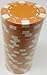 Poker Chips - (25) Orange Dice Mold 11.5 g Clay Composite