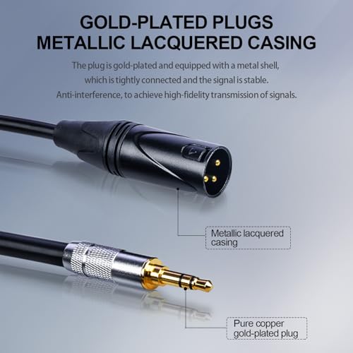 Cable XLR con conector 3.5mm macho, 2 m miniatura 2
