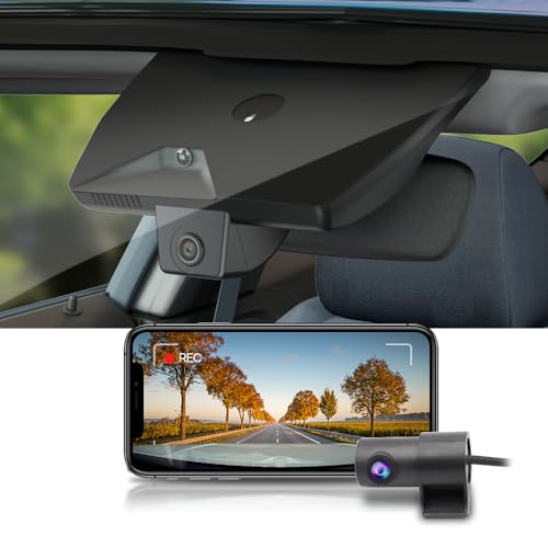 Fitcamx Front 4K+Rear 1080P Dash Cam Adapts for Hyundai Sonata 2024 2025 & Hybrid (Part No#L1600), OEM Factory Style, Dual HD Video, WiFi & APP, Loop Recording, G-Sensor, Easy to Set, 128GB Card