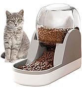 kathson Automatic Cat Feeder Dog Food Dispenser Pet Food Feeding Station Gravity Feeder Cat Dry F...