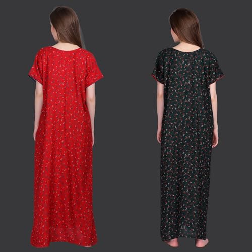 Image of Women's Alpine Floral Print Maxi Night Gown