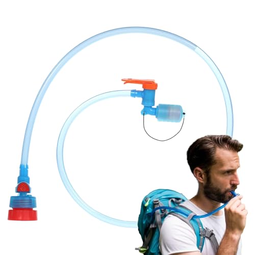 ウォーターボトルドリンクチューブホース、バックパックシステムホースキット - 90度デザインの漏れ防止ドリンクチューブホースウォーターボトルチューブ | 飲料チューブ ウォーターボトル アクセサリー ハイキング 釣り 登山 ハイキング ラフティング用
