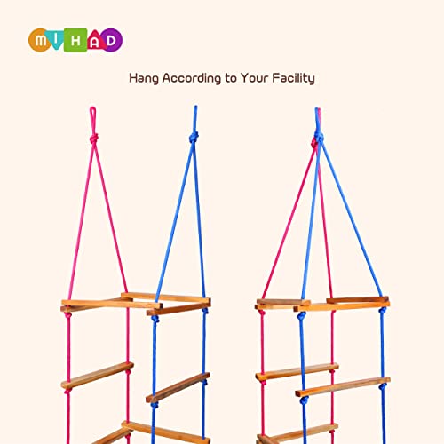 Mihad-Hanging-Square-Ladder-for-Kids-Rope-Ladder-for-Kids-for-Physical-Activity-Tunnel-Ladder-Kids-for-Outdoor-Durable-Hanging-4-Side-Ladder-Kids-Made-of-Natural-Wood