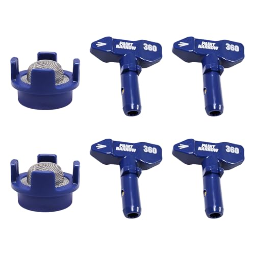 2PC 18F520 Paint Spray Tip Kit 18F520 Stain Spray Tip Kit Fits for TrueCoat 360 26D280 26D281 26D283 Wide/Narrow Spray Pattern Kit andInlet Strainer Filter