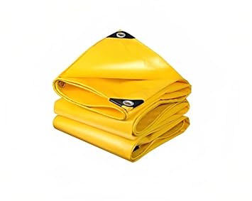 30FT X 20FT Yellow Heavy Duty Tarpaulin Tirpal Tadpatri Tharpai Thadika, Extra Strong, Eyelets, UV Resistant, 100% Waterproof Virgin, 6 Layer MLCL 3D Rib Technology-1 No by Sitaram Plastics India
