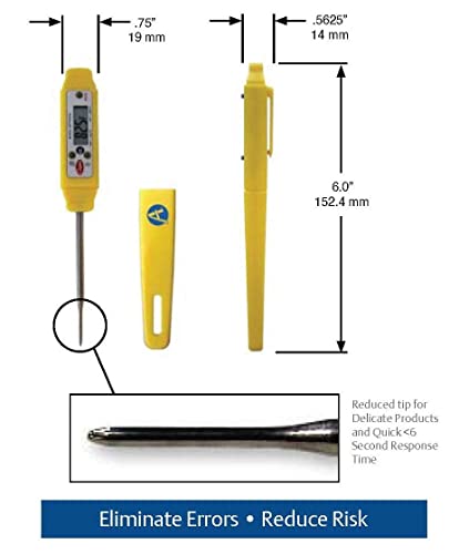 Cooper-Atkins DPP400W-0-8 Digital Pocket Test Thermometer Waterproof Pen