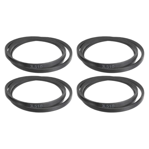 uxcell 4 Pcs 3L510 Classic Wrapped Rubber V-Belt, 51"(1295mm) Outside Circumference, 3L Profile V Belt 3/8" Width 7/32" Height
