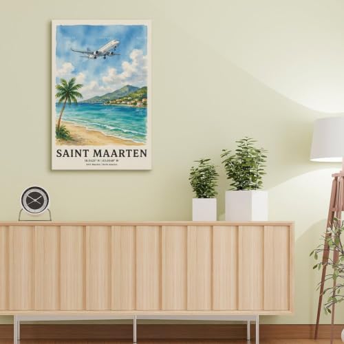 Poster Saint Maarten aquarelle pour sublimer un mur vide - 5