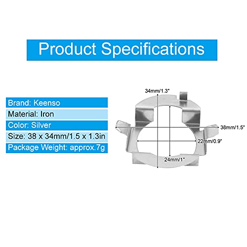 Image of Keenso 1 Pair H7 Bulb Holder Adapter, H7 LED Headlight Adapter Bulb Base Holder Socket Retainer for Benz B Class Touareg Opel Molded Products