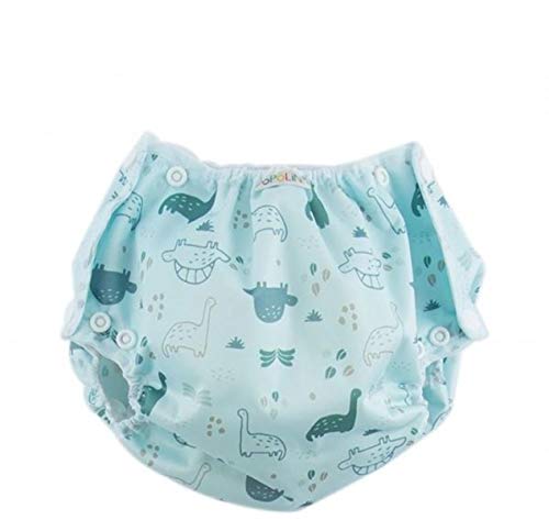 Popolini PopoWrap Dino atmungsaktive Überhose, Klettverschluss mit Auslaufschutz (L, 9-15 kg, 1 stück)