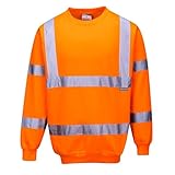 NORMES: EN ISO 20471 Class 3. Portwest Sweatshirt Haute Visibilité, Couleur: Orange, Taille: XXL, B303ORRXXL