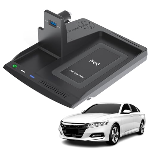 GQQSXZNTD Wireless Car Charger for Honda 10th Gen Accord 2018 2019 2020 2021 2022, Car Wireless Charger Pad with 15W Wireless & 27W USB for Any Qi Enabled Phone