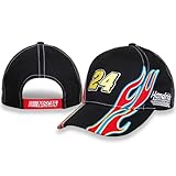Jeff Gordon #24 NASCAR Rainbow Warrior Flames Embroidered Black Cap Hat