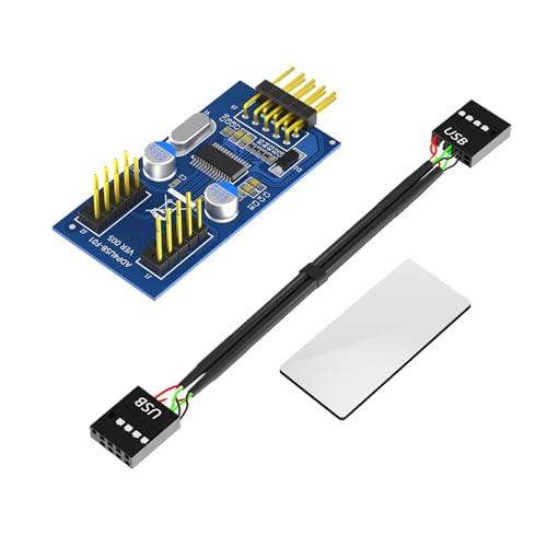 USB 2.0 9Pin 2 ポート変換アダプタデスクトップマザーボード拡張ボード 9Pin ポートマルチリエ ??USB 拡張モジュール