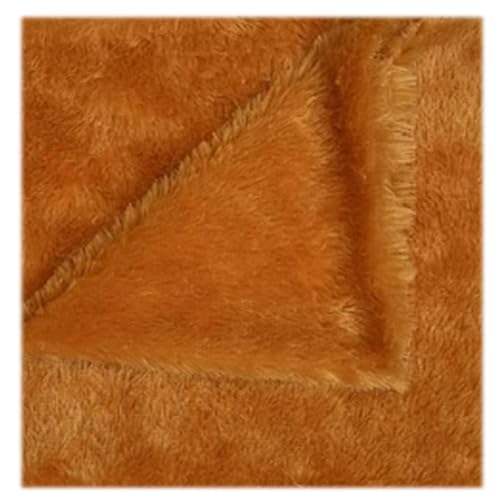 Image of Prokart Soft Faux Fur Fabric Cloth - 60 Inch Wide Pana | Fur Fabric Decorative Cloth for Crafting Soft Toys, Fancy Dress, Baby Photoshoot, Wedding Mandap & Party Decor (Mustard, 2 Mtr)