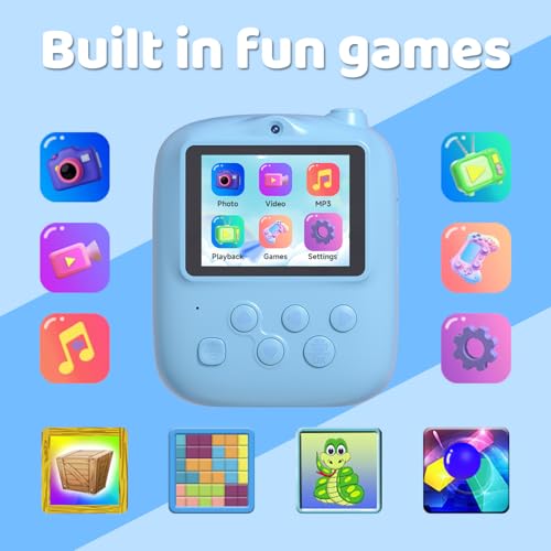 Kids Instant Print Camera 2025, 32GB Memory, Dual Lens with 2.4-Inch Screen and 1080p HD, Nice Gift for Boys and Girls Ages 4-13, Ideal for Toddlers and Teenagers - Image 4