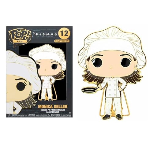 Funko Funko Pop! Enamel Pins: Friends - Monica Geller Chef - Nan- Broche Coleccionable - para Mochilas Y Bolsos - Idea de Regalo- Mercancia Oficial - TV Fans