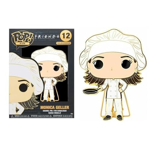 Funko Funko Pop! Enamel Pins: Friends - Monica Geller Chef - Nan- Broche Coleccionable - para Mochilas Y Bolsos - Idea de Regalo- Mercancia Oficial - TV Fans